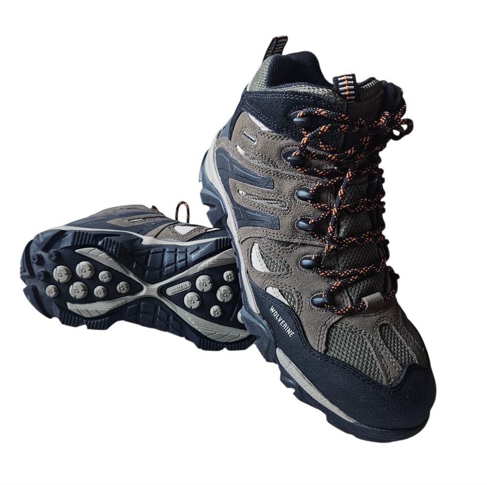 Wolverine Men's Black and Green Hiking Boots Size 11M